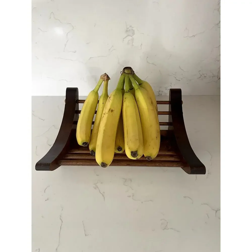 Walnut Vintage Wood Multipurpose Basket #0300